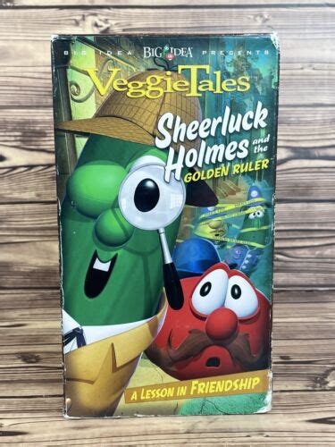 Veggietales Sheerluck Holmes And The Golden Ruler Vhs Video Tape Sherlock Rare 820413107130 Ebay