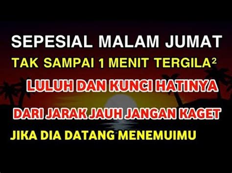 Doa Nabi Yusuf Di Malam Jum At Tak Sampai Menit Menangis Dia Akan