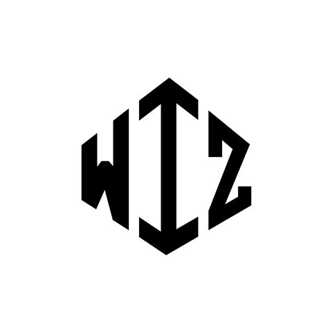 WIZ letter logo design with polygon shape. WIZ polygon and cube shape logo design. WIZ hexagon ...