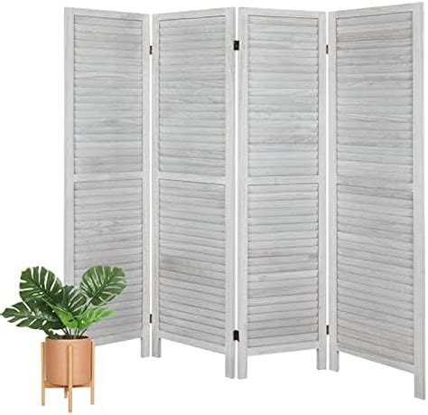 AYFDEGT 6 Panel Louver Room Divider 5 6ft Tall Wood Partition Room