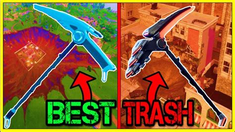 Ranking Every Battle Pass Pickaxe From Worst To Best Fortnite Battle Royale Youtube