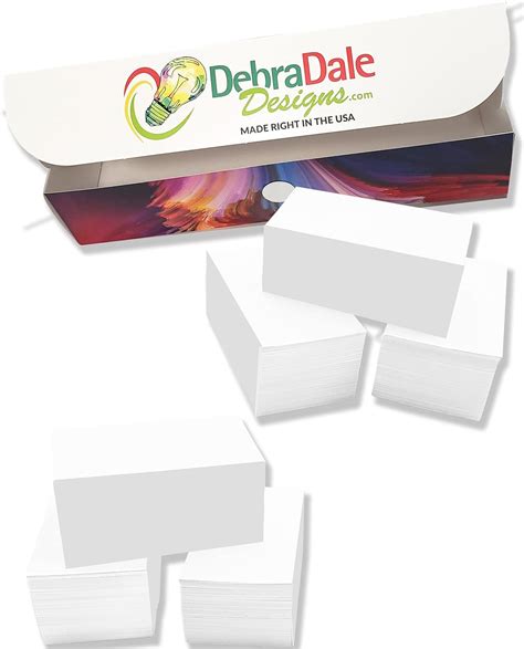 Debra Dale Designs Fichas En Blanco 35 X 2 Pulgadas Color Blanco