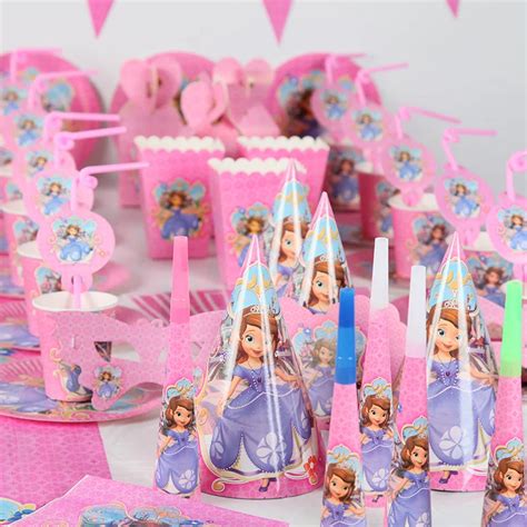 87pcs Lot Sofia Princess Party Decoration Set Girl Birthday Party