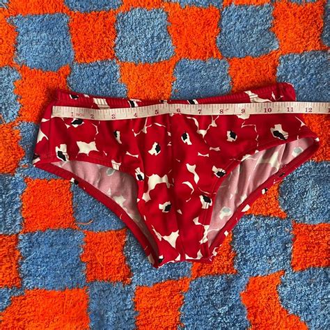 Red Floral Bikini Bottom Swimsuit Only Women S Fashion Swimwear Bikinis Swimsuits On Carousell