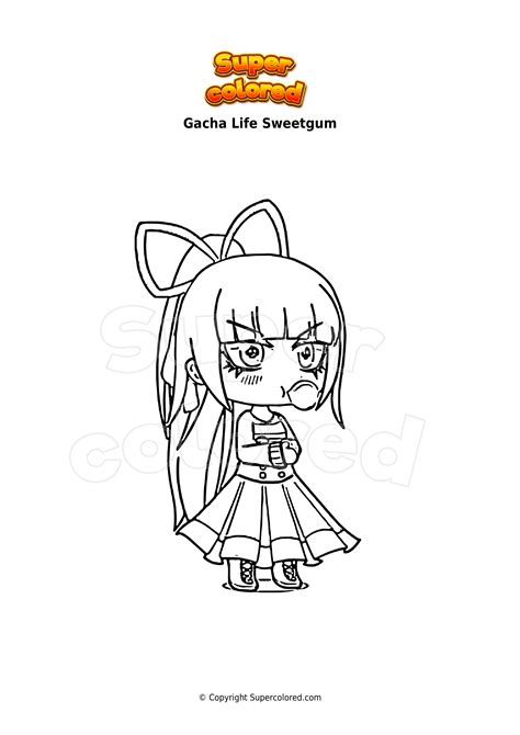 Disegno Da Colorare Gacha Life Emma Supercolored