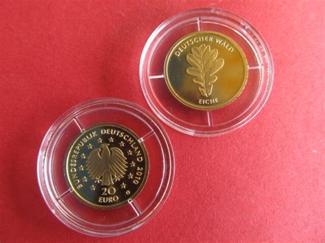 BRD Deutschland 20 Euro 2010 Serie Deutscher Wald 1 8 Unze Gold