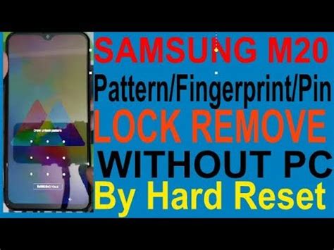 Samsung M20 Screen Lock Pin Pattern Fingerprint Remove By Hard Reset