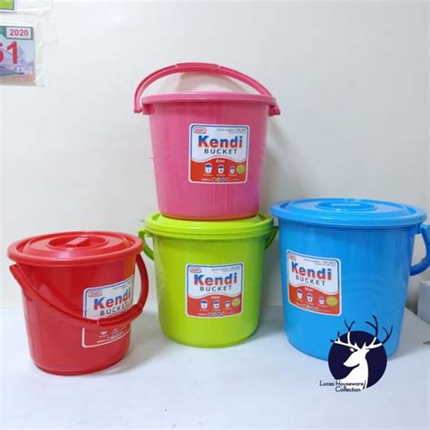 Zooey Kendi Bucket With Cover And Handle Water Pail Timba Water