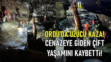 Ordu da karı koca cenazeye giderken kaza geçirdi ASAYİŞ Ordu Gazete