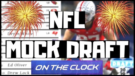 2019 Nfl Mock Draft 50 First Round Mock Draft Predictions Nfl Team