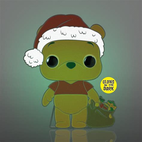 Disney Holiday Winnie The Pooh Glow In The Dark Large Enamel Funko Pop