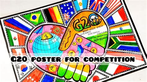 G20 Drawing / G20 Poster / One Earth One Family One Future Drawing / G20 Drawing poster in 2023 ...