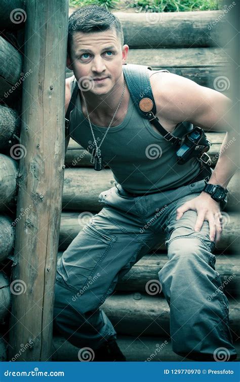 Military training camp stock photo. Image of person - 129770970