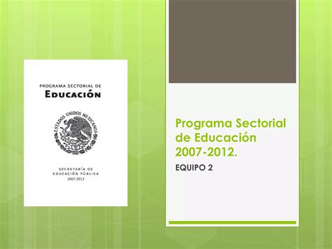 Expo Programa Sectorial De Educación Ppt