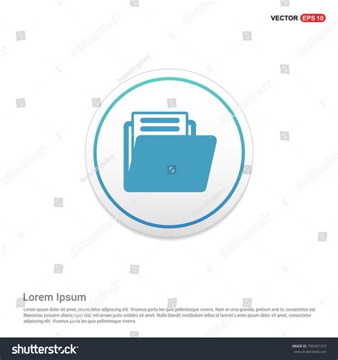 Folder Icon White Background Icon Template Stock Vector (Royalty Free ...