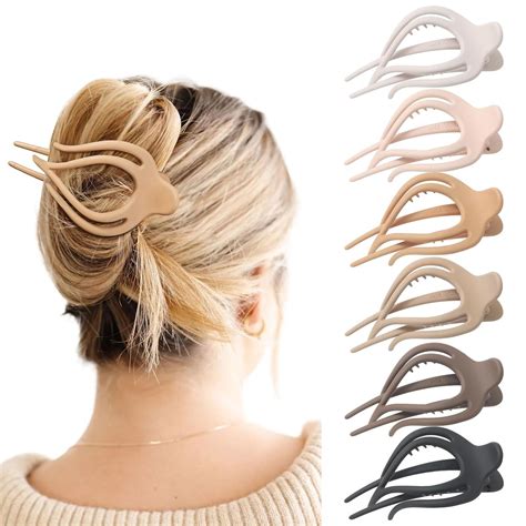 Amazon French Concord Hair Clips Claw Pcs Side Slid Flat Hair