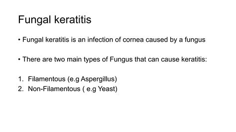 Fungal Keratitis1pptx Ocular Microbiology Ppt