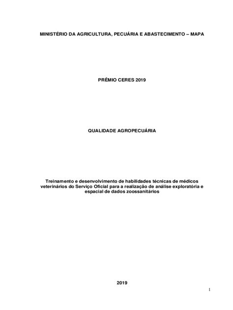 Preenchível Disponível ministrio da agricultura pecuria e