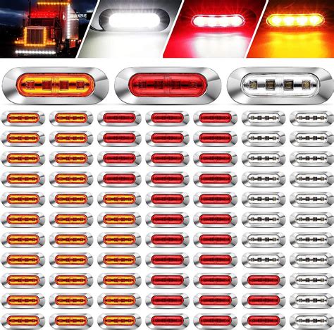 80 Pack 4 Led Side Marker Indicator Lights 12 24v Side Front Rear Tail Lamp Led Marker Lights