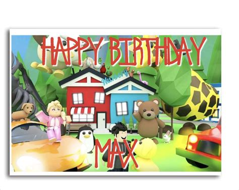 Roblox Personalised Birthday Card Multiple Designs Available Etsy