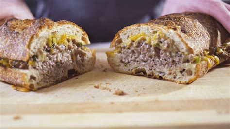 Meaty And Cheesy Stuffed French Bread