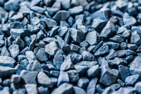 Blue Stone Pebbles As Abstract Background Texture Landscape