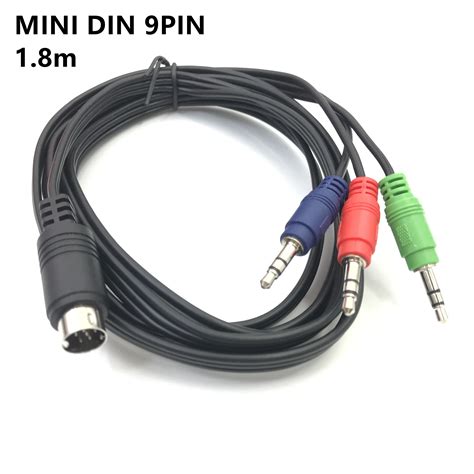 Mini Din 9 Pin Male To 335mm Audio Din Cable For Audio Receivers