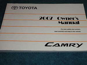 2007 TOYOTA CAMRY OWNER S MANUAL ORIGINAL GUIDE BOOK EBay