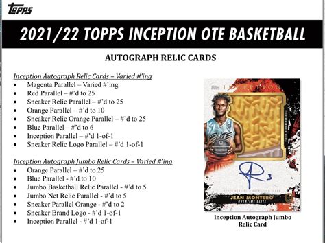 Topps Inception Ote Basketball Box Overtime Elite Hobby Auto