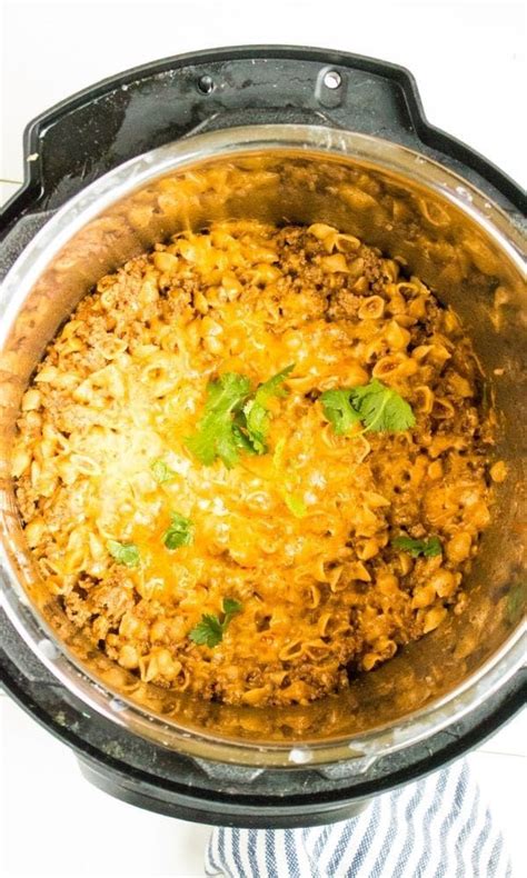 Instant Pot Cheesy Taco Pasta Dish Perfect For Taco Tuesday Recipe