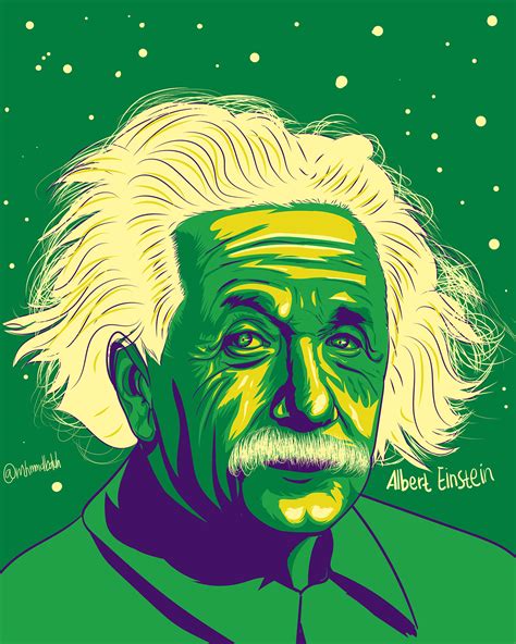 Albert Einstein Vector Portrait on Behance