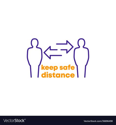 Keep Safe Distance Design Royalty Free Vector Image