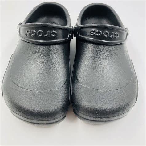 Crocs Lock Slip Resistant Bistro Clogs Black Women 8 Gem