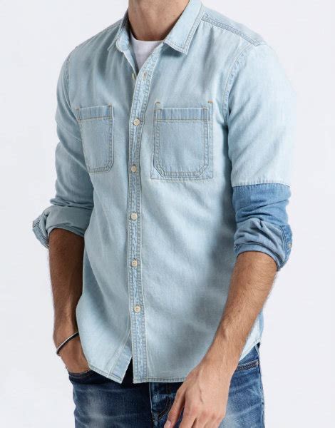 Wholesale Slim-fit Chambray Denim Shirt Manufacturer in USA, UK