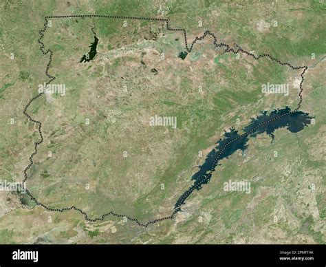 Southern Region Of Zambia High Resolution Satellite Map Stock Photo