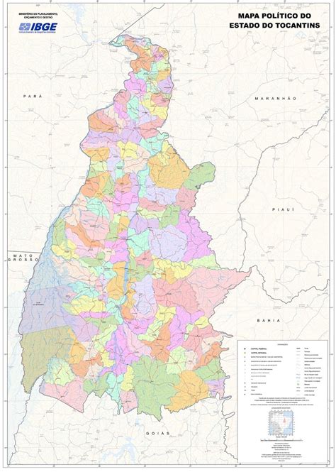 Ibge Disponibiliza Novo Mapa Pol Tico Do Tocantins