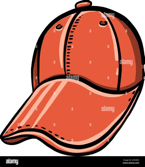 Red cap, illustration, vector on white background Stock Vector Image ...