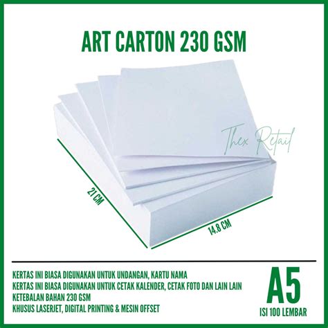jual art carton   gsm isi  lembar kertas art carton