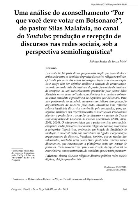 Pdf Uma Análise Do Aconselhamento “por Que Você Deve Votar Em