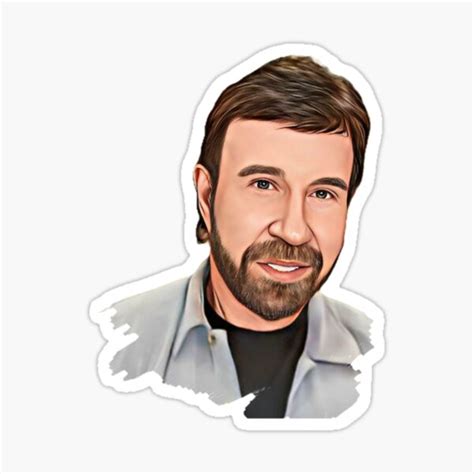 "Chuck Norris Portrait Art" Sticker for Sale by Gross-y | Redbubble