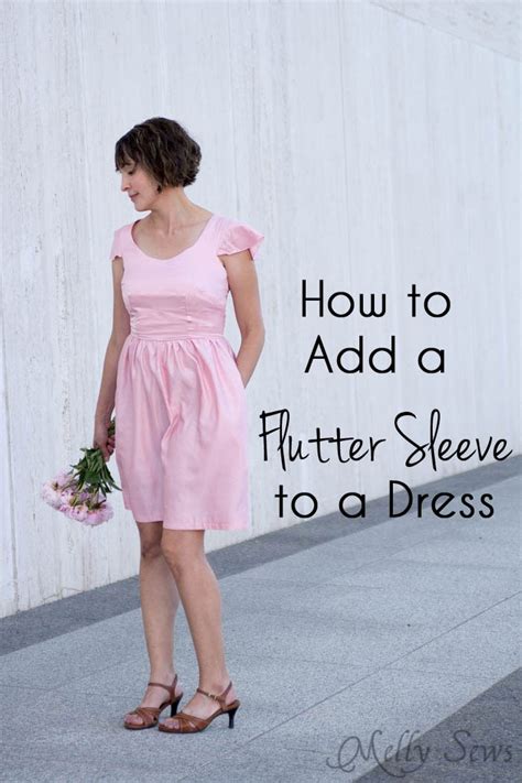 How To Add A Sleeve To A Dress Flutter Sleeve Tutorial Melly Sews