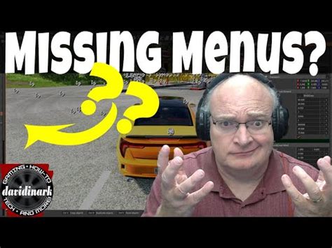 BeamNG Drive How To Fix Missing Menus In World Editor Beamng Drive