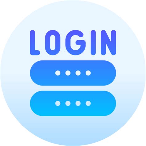 login basic gradient circular icon