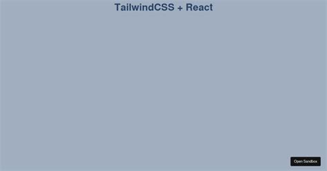 Cra Template Tailwind React Examples Codesandbox