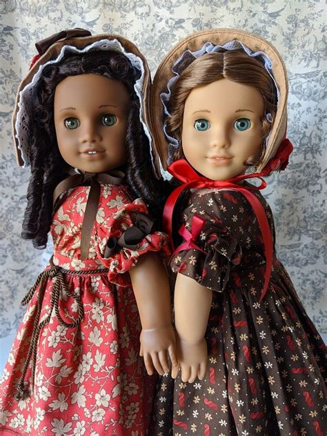 Cecile And Marie Grace In Their 1850s Gowns Agpastime American Doll