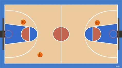 45 Basketball Court Layout Printable Modern Label Design Ideas