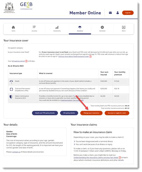 How do I change my insurance cover? - GESB