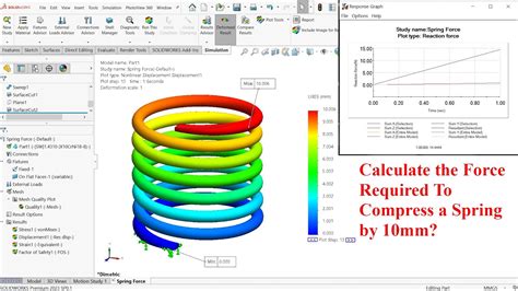 Calculate The Force Required To Compress A Spring By Mm In Solidworks