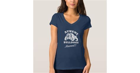 Athens Bulldogs Alumni Womens V Neck Shirt Zazzle