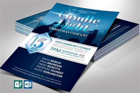 Candlelight Concert Flyer Template For Word And Publisher